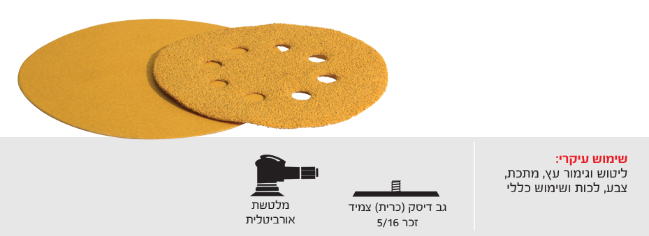 דיסקיות נייר לטש צמידות